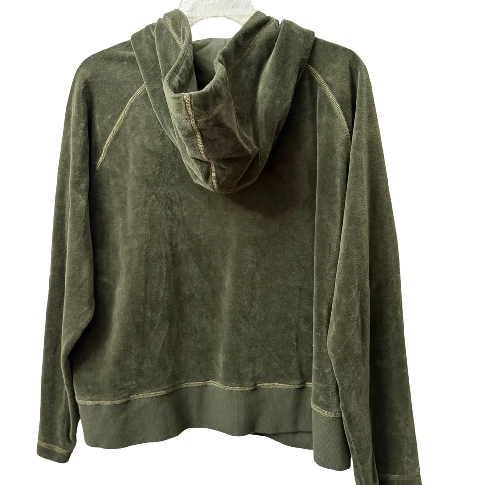 NWT Zenergy By Chico’s Size 3 (XL) Olive Green Zip-Up Hoodie - Picture 3 of 8